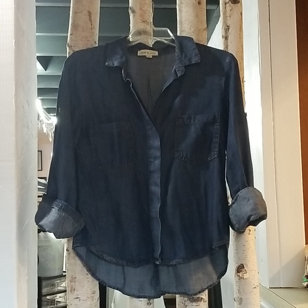 Anthropologie Cloths and Stone chambray top